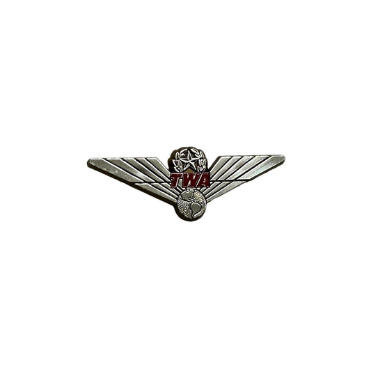 Vintage TWA Plastic Pilot Lapel Pin Badge Wings Airplane Airlines QTY 5