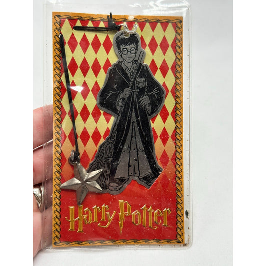 Vintage Scholastic Harry Potter Collectible Metal Bookmark Wizard Broom Cloak