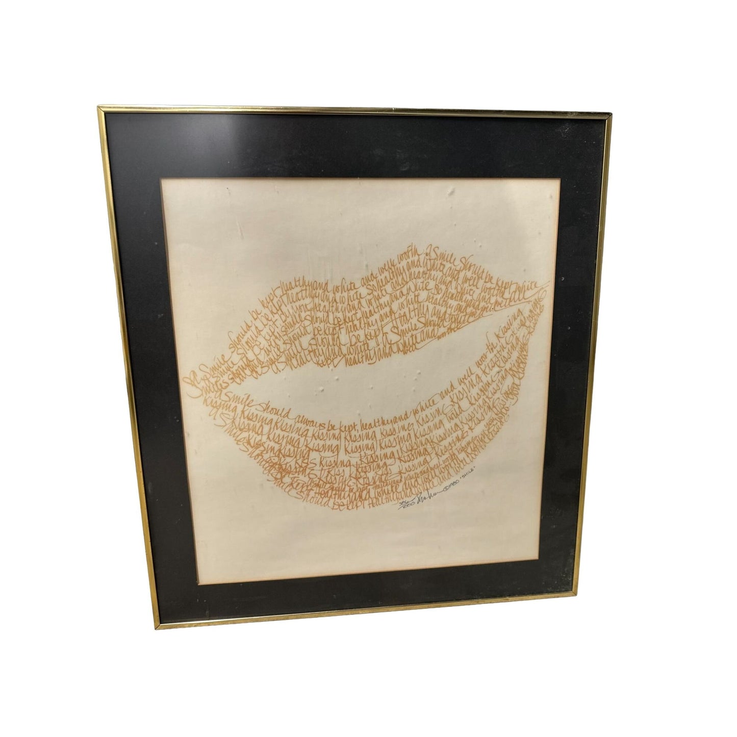 Artworld 1980 Wall Frame Print A Smile Should Keep Healthy and Well Inspiring Art