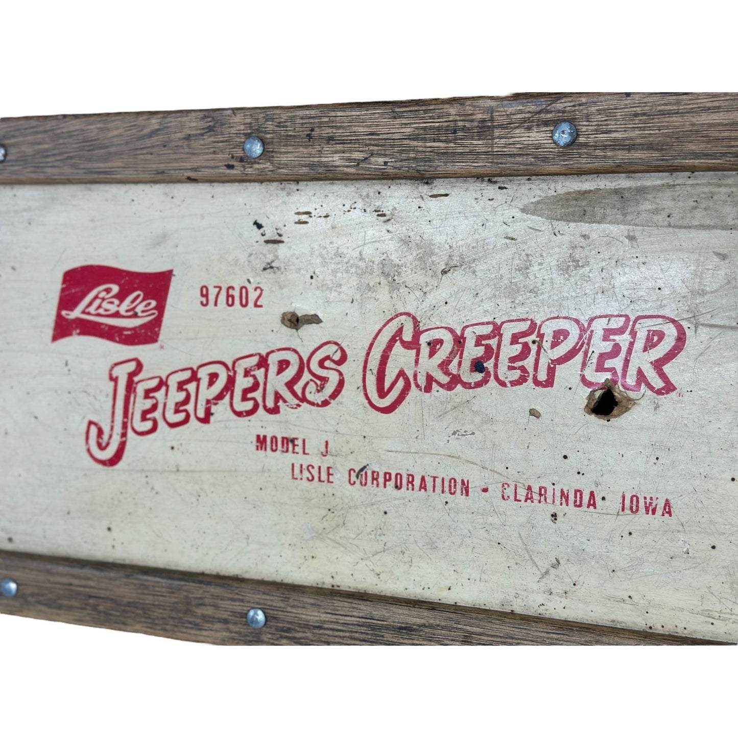 Vintage Lisle Jeepers Creeper Wooden Auto Mechanic Creeper Extremely Rare