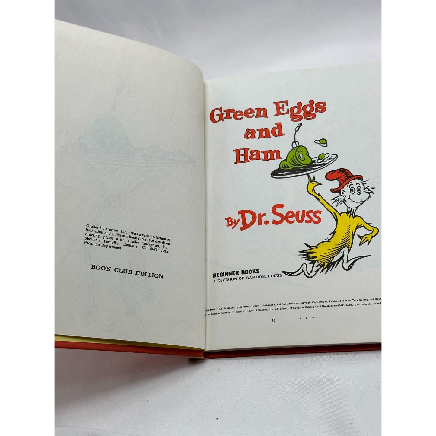 Vintage Green Eggs and Ham By Dr. Seuss Grolier Enterprises Book Club Edition 1988