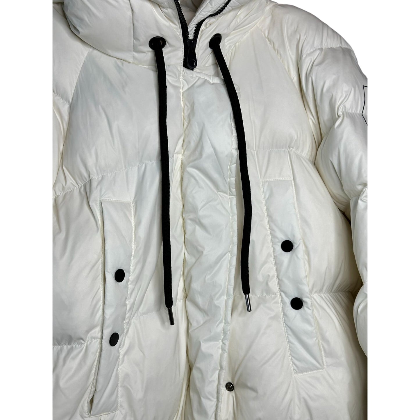 The Cover Down Filled Quilted Puffer Coat Jacket Winter Warmth & Style Youth Sounds Hidden Track White Size Large