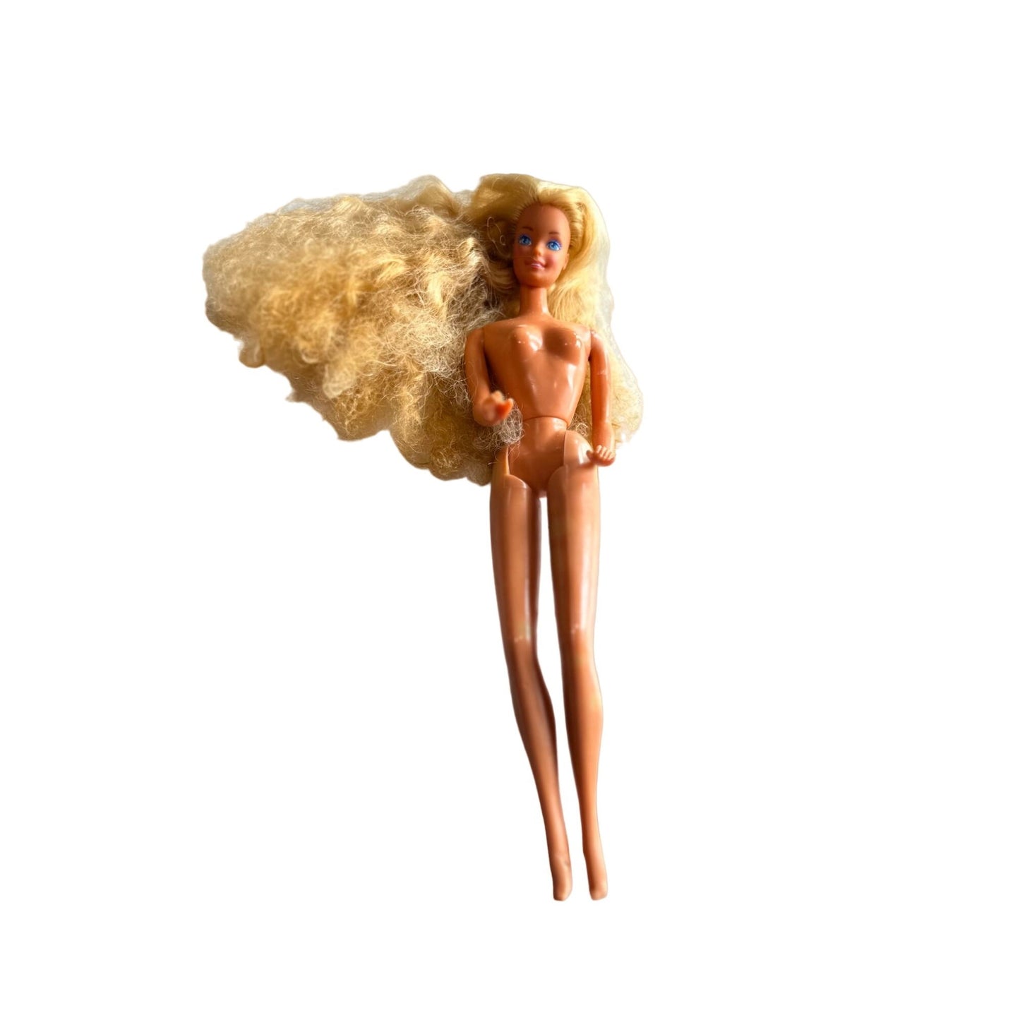 Vintage Mattel Inc 1966 Barbie Twisting Body As Is Blonde Hair Made in Malaysia