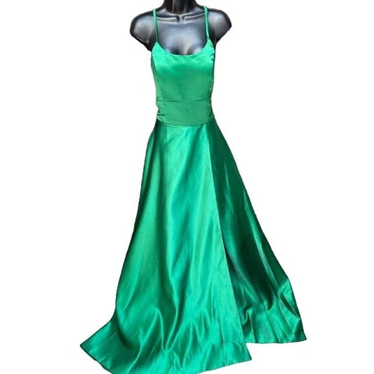 Women's Party Prom Dress, Elegant Emerald Green Halter Backless Long Dress