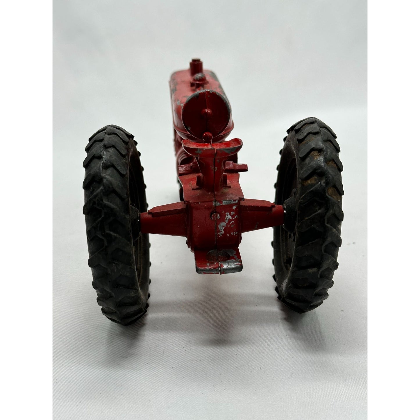 Antique Vintage Hubley 1950's Diecast Metal Red Farm Tractor Toy Collectible