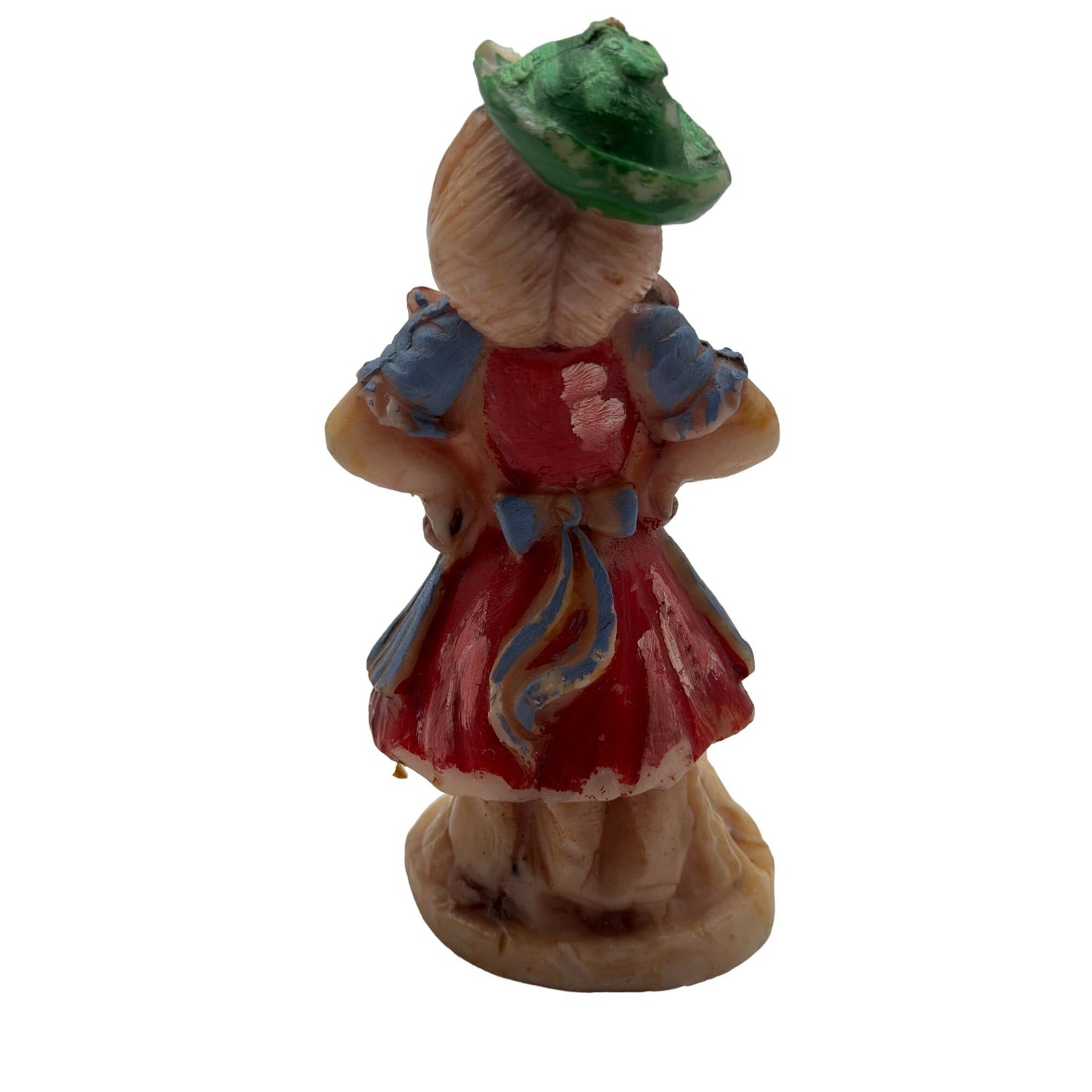 Vintage Novalum Candle Girl - Charming Collectible Figurine, Rare Find 6"x4"