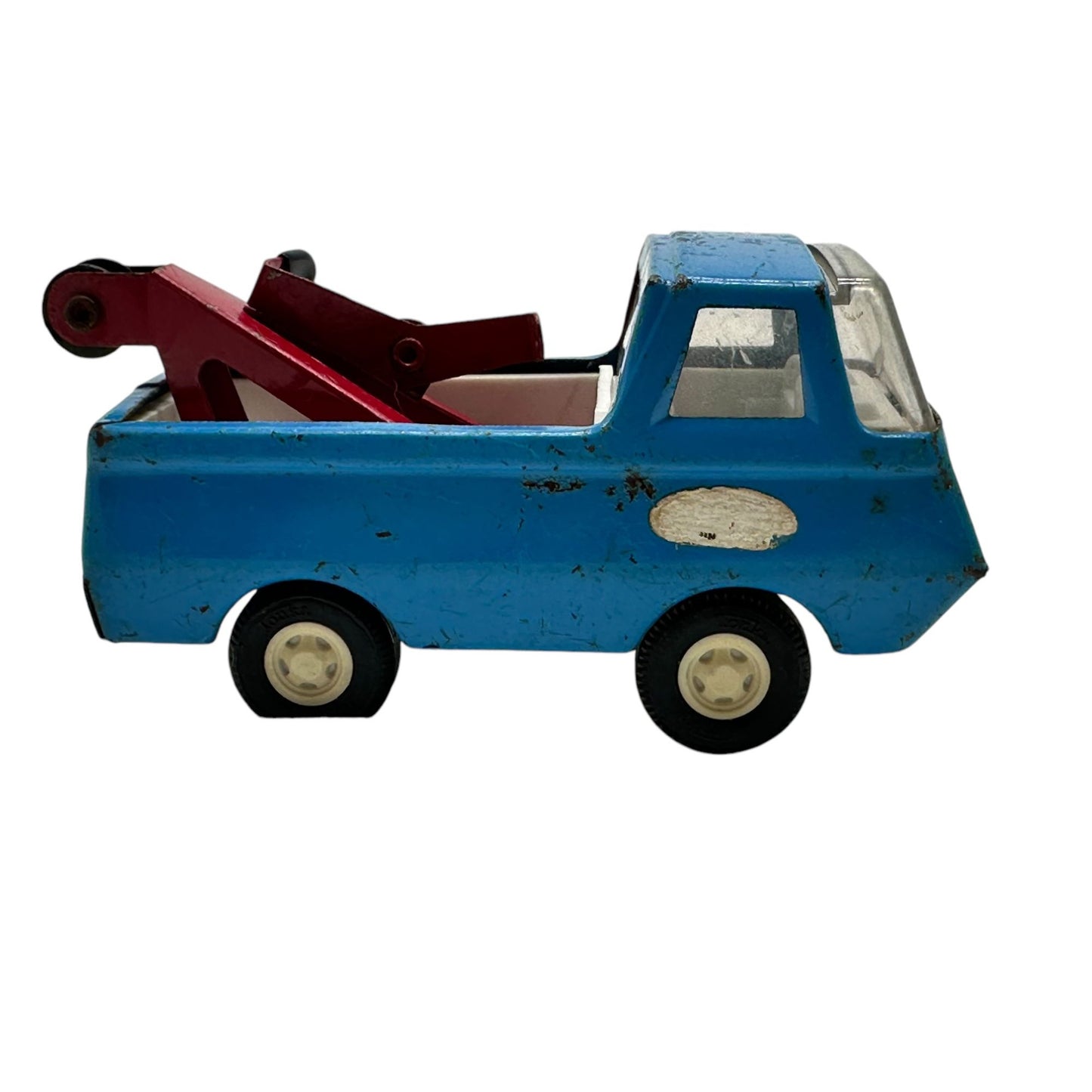 Vintage Tonka Blue & Red Metal Tow Truck Toy Collectible