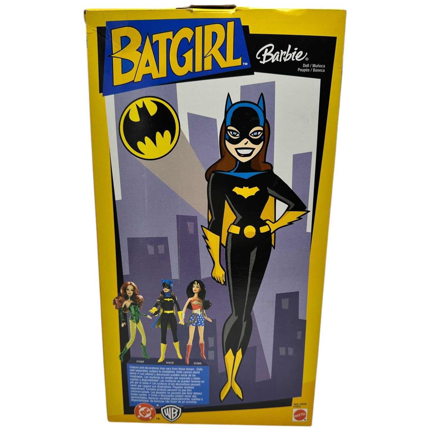 Batgirl Barbie Doll 3+ Black & Yellow Costume Mattel