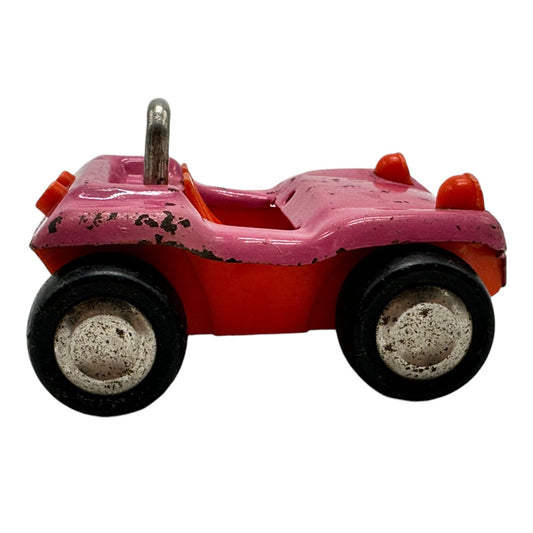 Vintage Buddy L Pink & Orange Toy Car Retro Die-Cast Metal Vehicle For Kids & Collectors