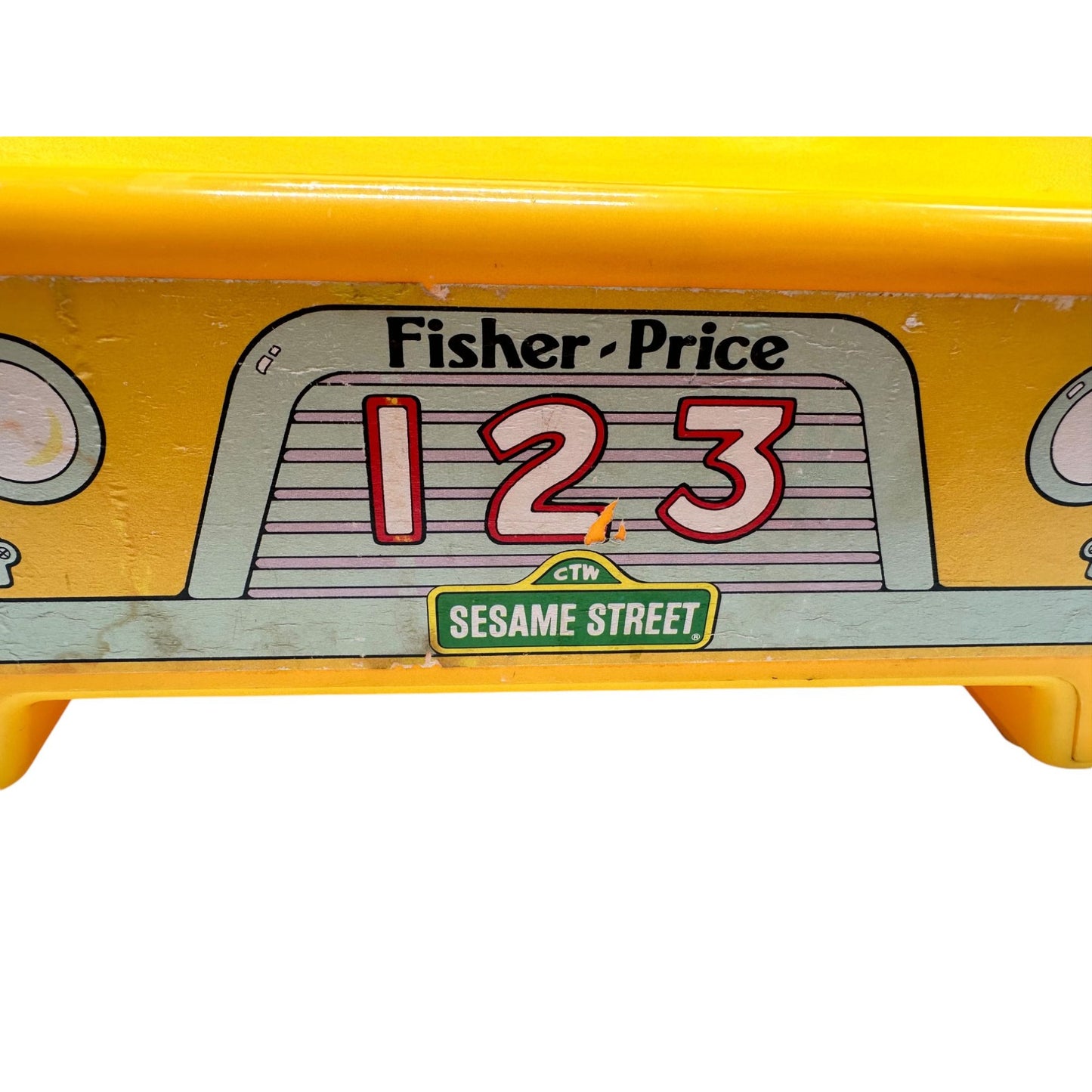 Fisher-Price Sesame Street School Bus Chair For Kids 123 Design Bright Yellow