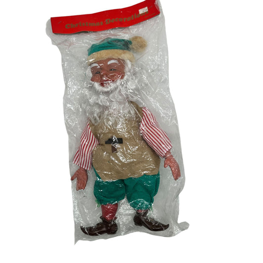 Vintage 1985 Santa Elf Doll Christmas Decoration DNC