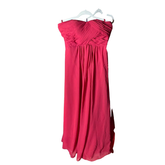 Womens Lined Sweetheart Strapless Cocktail/Formal Dress Red Large