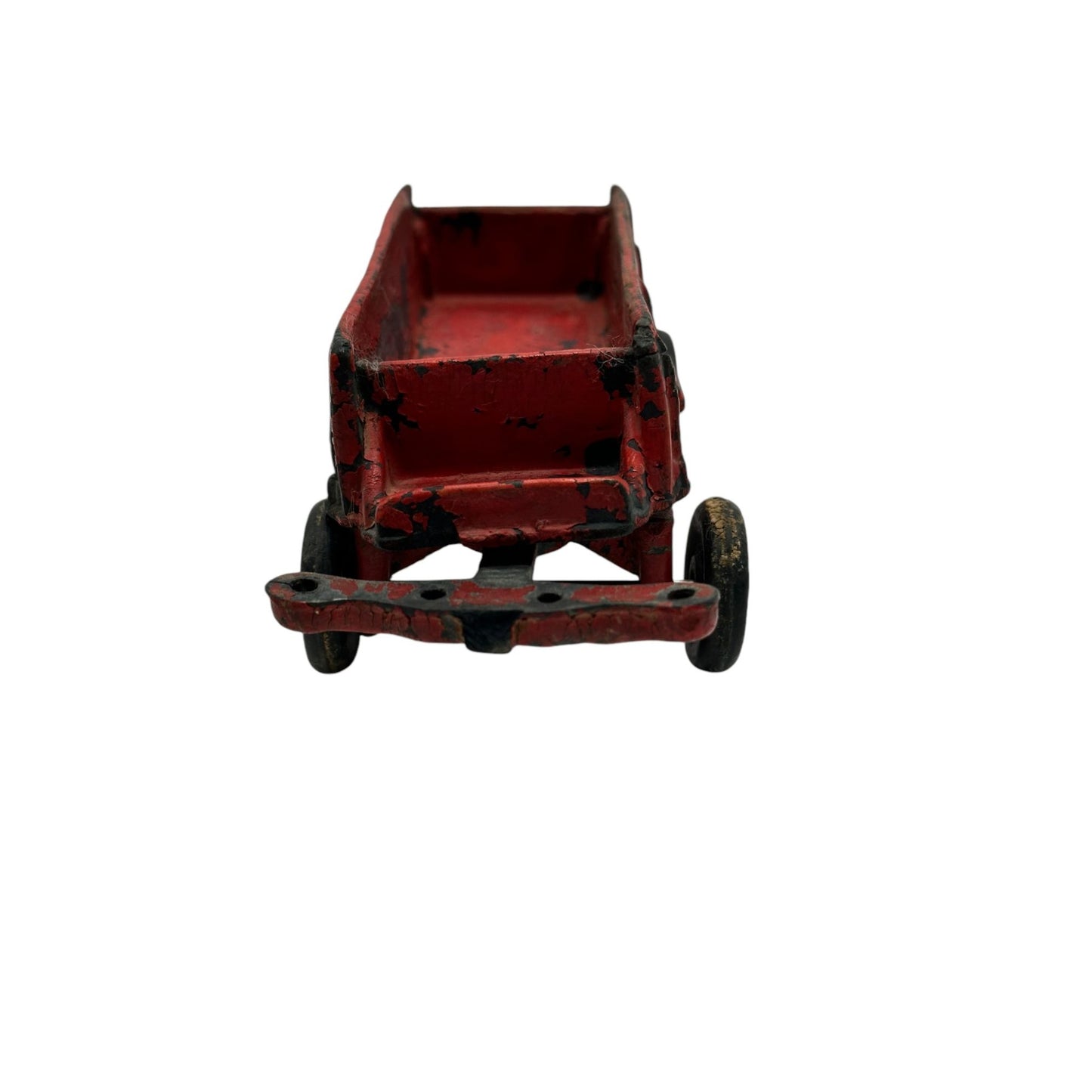 Antique Arcor Red Rubber Toy Wagon 6" Long