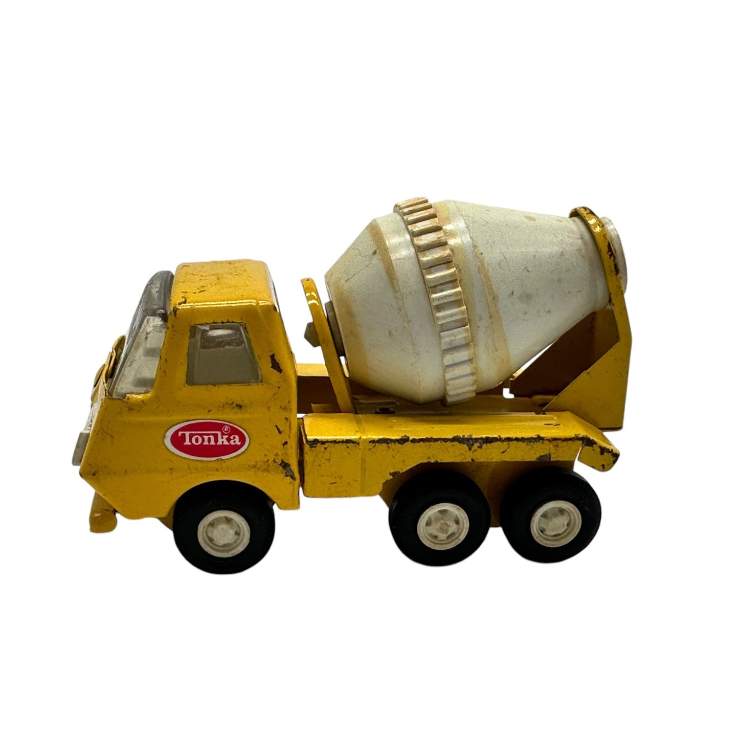 Vintage Tonka Cement Mixer Truck Toy Yellow & White Construction Collectible