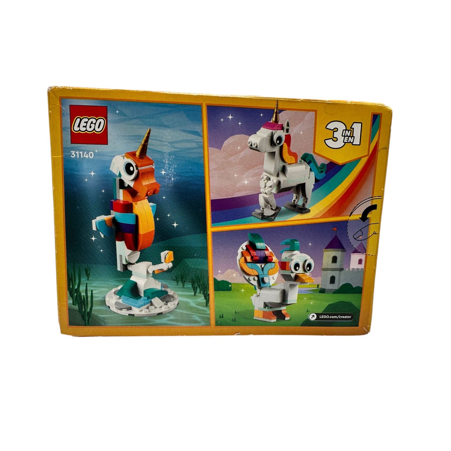 LEGO Creator 3-In-1 Magical Unicorn Building Kit 31140 145 Pieces Ages 7+